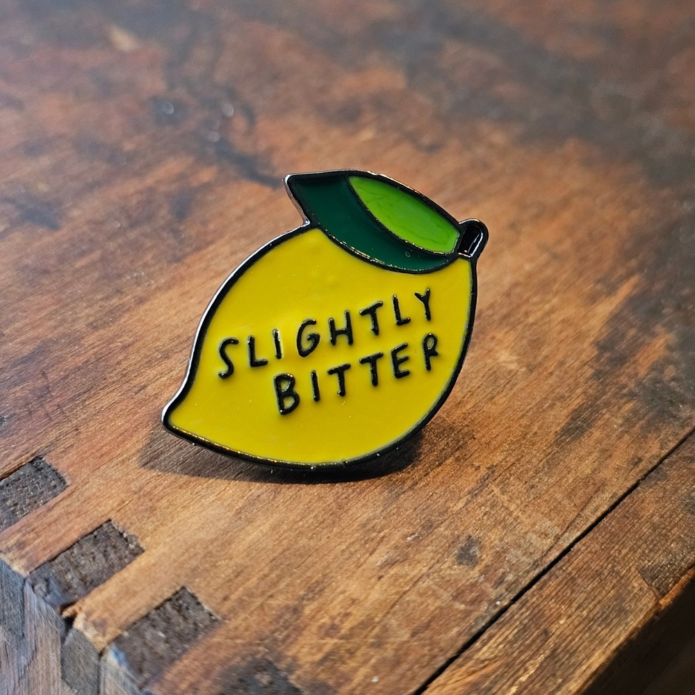 Lapel Pin Unisex OS Yellow Slightly Bitter Lemon Sarcastic Enamel Pin
